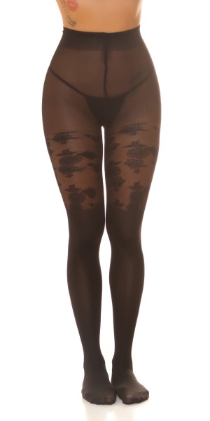Koucla Sexy Strumpfhose mit floralem Print Fabrik Onlineshop