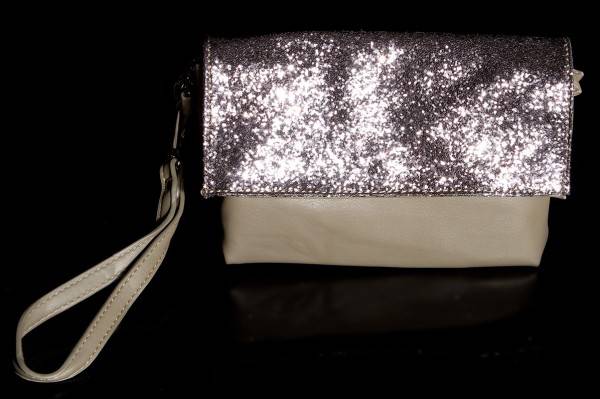 Koucla Glamour Clutch mit Kette und Pailletten Begrenztes Angebot