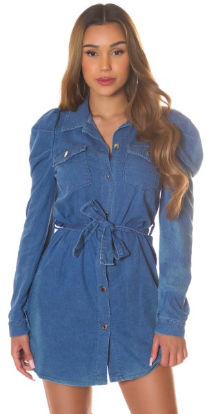Koucla Sexy Sommer Jeanskleid mit Gürtel Heißer Verkauf