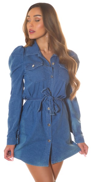 Koucla Sexy Sommer Jeanskleid mit Gürtel Heißer Verkauf