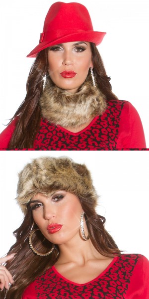 Koucla Trendy Fake Fur Stirnband/Loopschal, it s up 2u! Zeitlich begrenztes Angebot