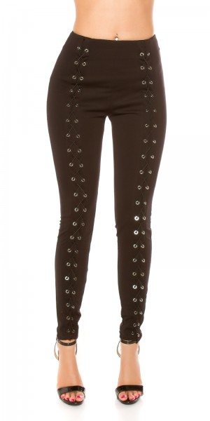 Koucla Sexy KouCla highwaist Treggings mit Schnürung Auslauf