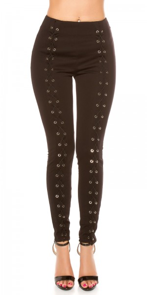 Koucla Sexy KouCla highwaist Treggings mit Schnürung Auslauf
