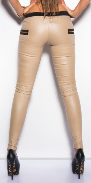 Koucla Sexy KouCla Lederlook-Treggings mit Zips im Angebot