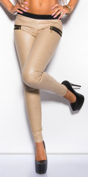 Koucla Sexy KouCla Lederlook-Treggings mit Zips im Angebot