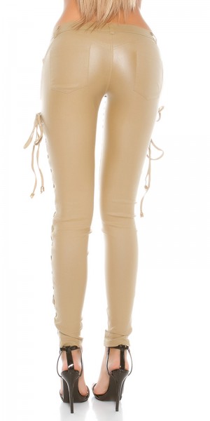 Koucla Sexy KouCla Lederlook Hose mit Schnürung Weihnachtsangebot