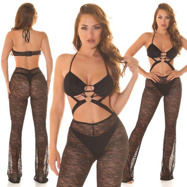 Koucla Sexy Koucla Spitzen Overall mit Cut Outs Exklusive Angebote