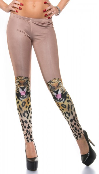 Koucla Sexy KouCla Leggings mit Leoface Schlussverkauf