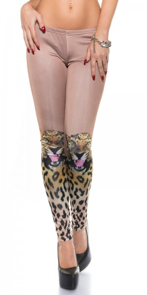 Koucla Sexy KouCla Leggings mit Leoface Schlussverkauf