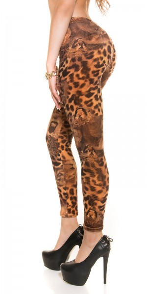Koucla Sexy flauschige Leoleggings mit Leoface Meist gekauft
