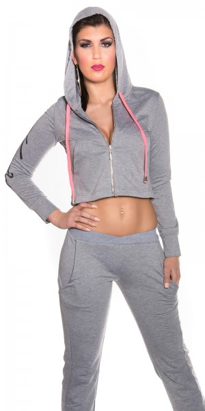 Koucla Trendy KouCla Crop Hoodie mit zip + Kapuze Rabatt