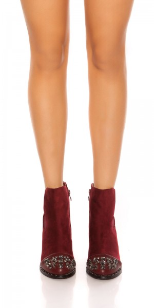 Koucla Sexy Blockabsatz-Stiefelette mit Strass Lagerräumung