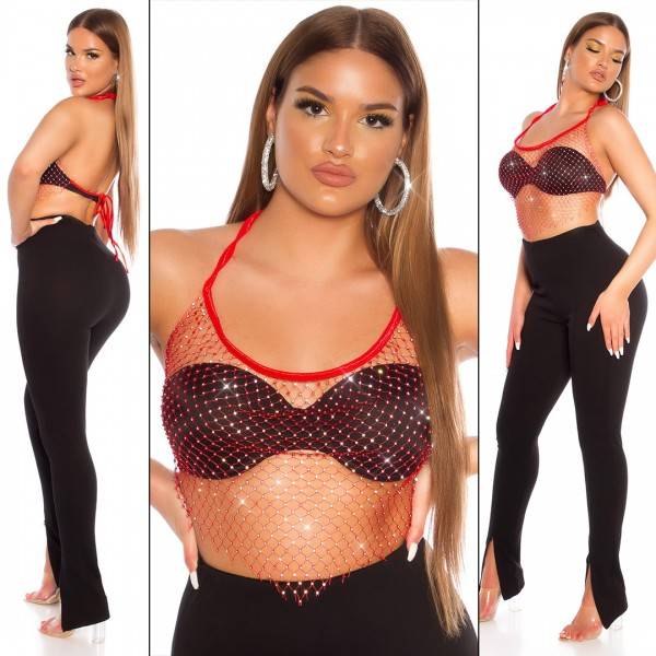 Koucla Sexy Koucla Netz Top mit Glitzersteinchen Bestseller