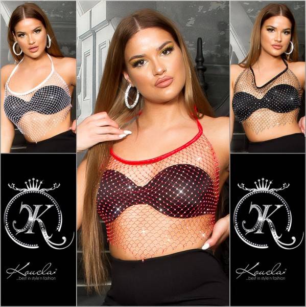 Koucla Sexy Koucla Netz Top mit Glitzersteinchen Bestseller