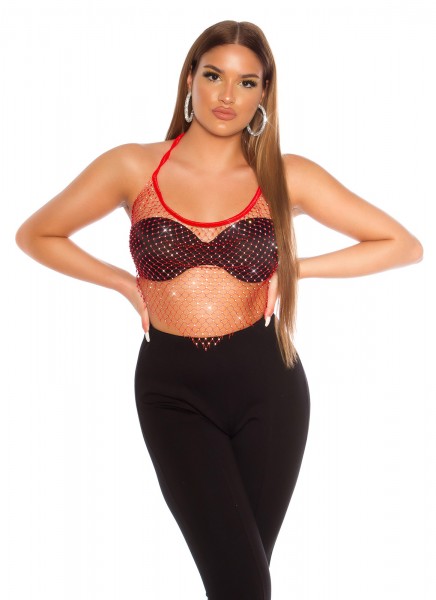 Koucla Sexy Koucla Netz Top mit Glitzersteinchen Bestseller