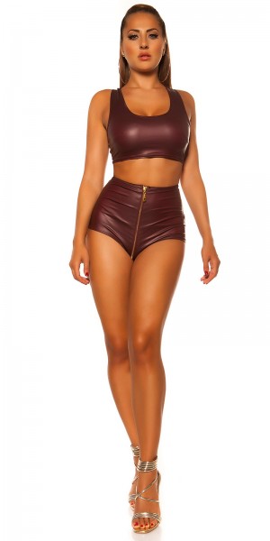 Koucla Sexy KouCla Wetlook Hotpants mit Zip Super Sparpreis