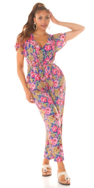 Koucla Sexy Koucla Overall mit V-Ausschnitt & Bindegürtel Kostenlose Rückgabe