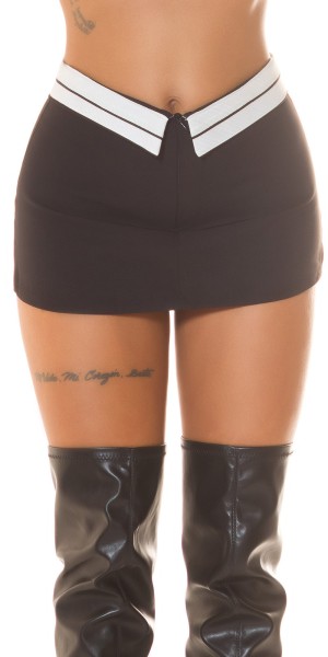 Koucla Sexy Skorts mit umgeklapptem Bund & Streifendetail Begrenzte Freigabe