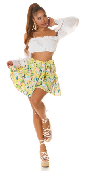 Koucla Sexy FEEL HAPPY Mini Blumen Rock Bis zu 60% Rabatt