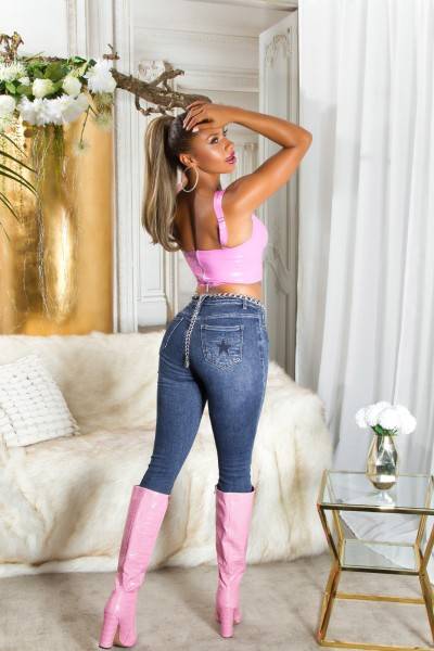 Koucla Sexy Fashionista Highwaist Jeans "Star" im Angebot