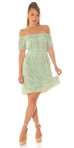 Koucla Sexy off-shoulder Sommerkleid mit floralem Print Großer Ausverkauf