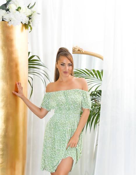 Koucla Sexy off-shoulder Sommerkleid mit floralem Print Großer Ausverkauf
