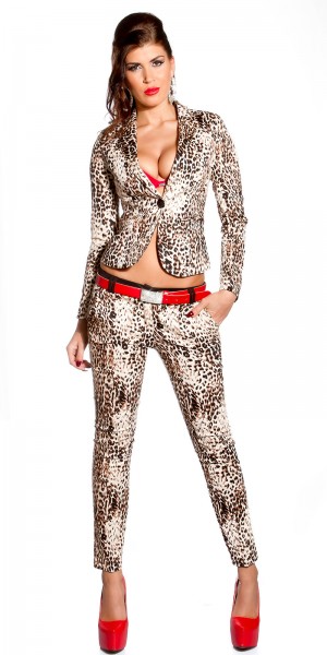 Koucla Sexy KouCla Blazer tailliert in Leo Print Valentinstagsangebot