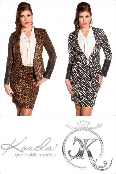 Koucla Sexy KouCla Blazer tailliert im Animalprint Jubiläumsangebot