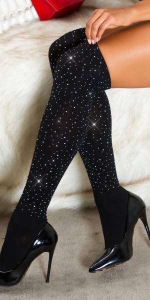 Koucla Sexy Overknee Strümpfe mit Glitzer Exklusive Angebote