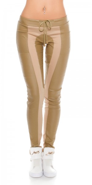 Koucla Trendy KouCla Joggers in Lederlook & Stoff applik Kostenloser Versand international