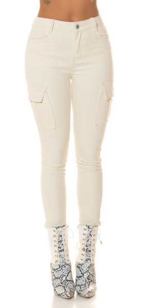 Koucla Sexy Musthave Highwaist Skinny Jeans im Cargo Look Super Rabatt
