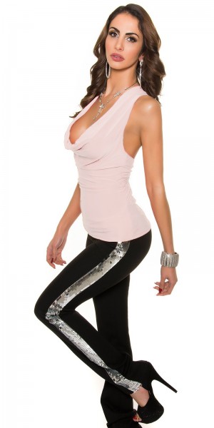 Koucla Sexy Koucla Party-Necktop mit Wasserfallausschnitt Kostenloser Versand