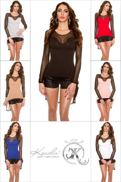 Koucla Sexy KouCla VoKuHiLa Shirt mit Netzeinsatz Exklusivangebot