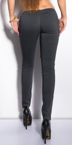 Koucla Sexy KouCla Skinny-Hose mit Zips und Lederlook Osterangebot