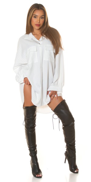 Koucla Sexy Koucla oversize Hemdkleid mit Nadelstreifen Discount Store für neue Produkte