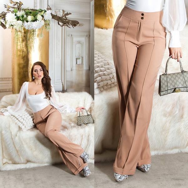 Koucla Sexy Koucla Highwaist Stoffhose mit weitem Bein Clearance-Verkauf