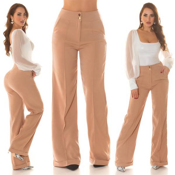 Koucla Sexy Koucla Highwaist Stoffhose mit weitem Bein Clearance-Verkauf