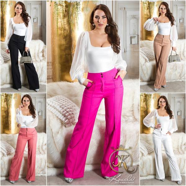 Koucla Sexy Koucla Highwaist Stoffhose mit weitem Bein Clearance-Verkauf