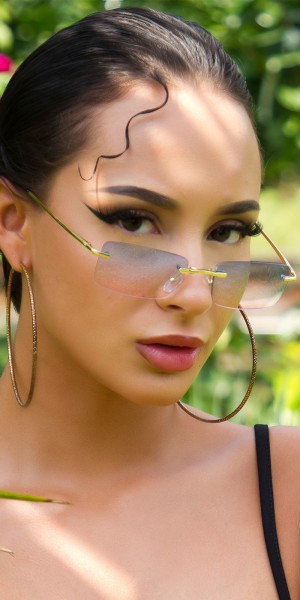 Koucla Sexy Randlose Leicht Getönte Sommer Brille Auslauf
