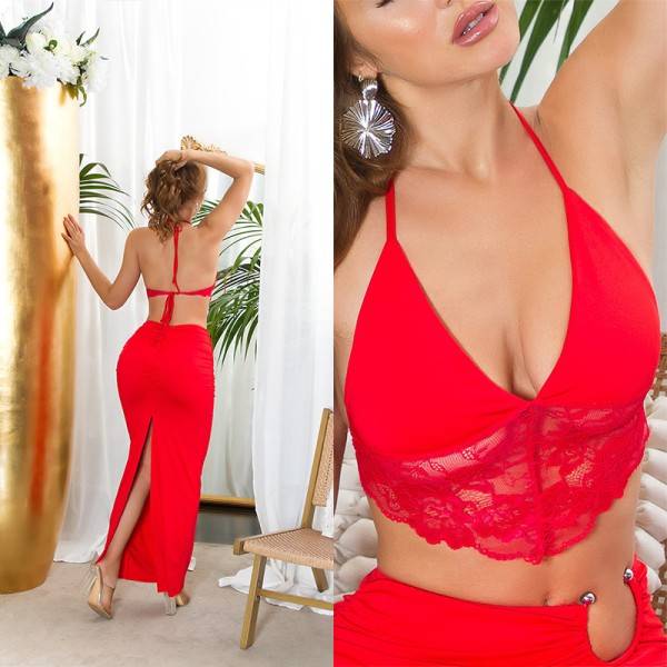 Koucla Sexy Koucla Neckholder Lace Crop Top / Bustier Limitierter Zeitrabatt