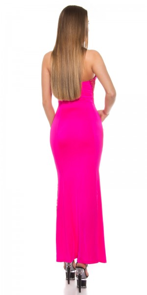 Koucla Sexy Neck-Kleid mit Spitzenstoff und geschnürt Online Shopping