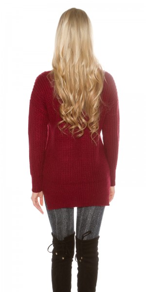 Koucla Sexy KouCla Grobstrick Rollkragen Pulli mit Tasche Weihnachtsangebot