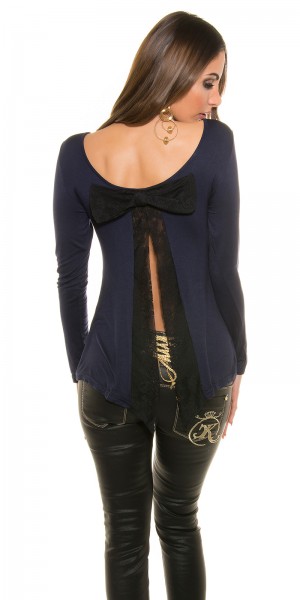 Koucla Sexy Koucla Shirt mit trendy Schleife am Rücken Neueste Mode