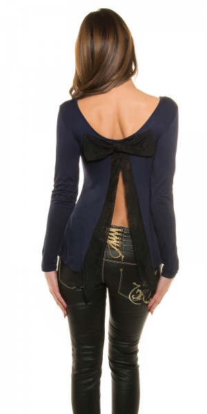 Koucla Sexy Koucla Shirt mit trendy Schleife am Rücken Neueste Mode