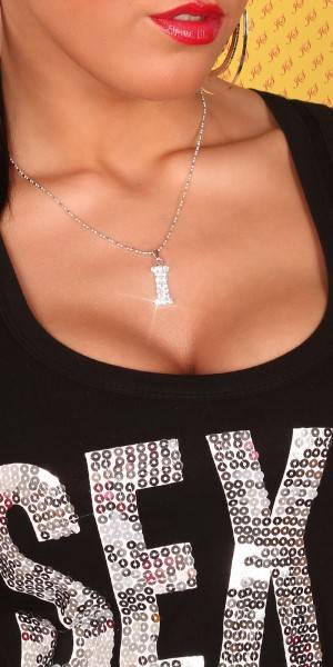 Koucla Sexy Buchstaben-Kette-I mit Strasssteinen Blitzangebot