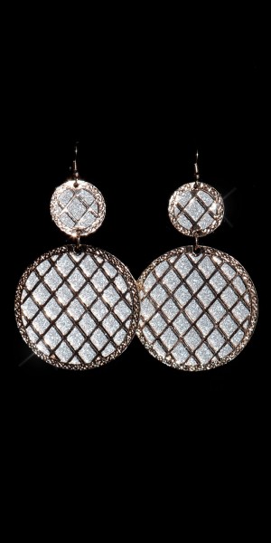 Koucla Elegante Glitter Ohrringe mit Rautenmuster Tägliche Deals