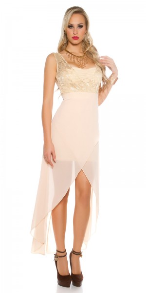 Koucla Sexy KouCla High Low Abendkleid mit Spitze Letzter Tag