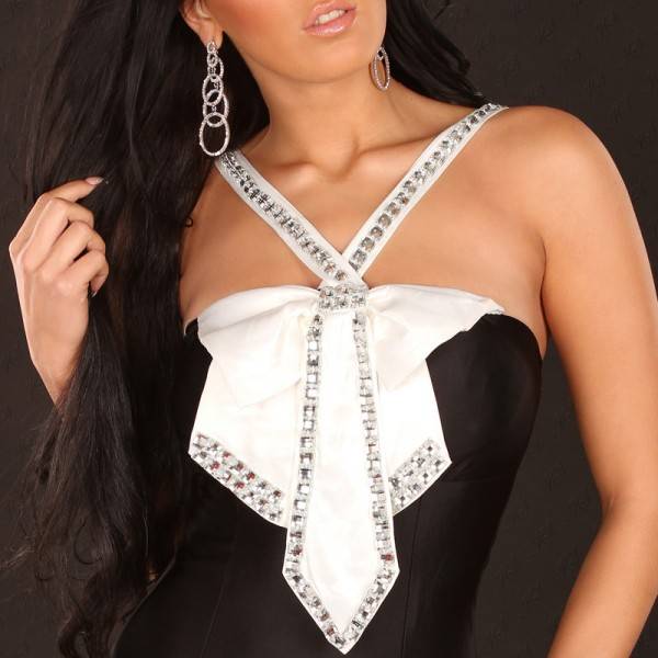Koucla Sexy Party-Minikleid mit Schleife+Krawatte-Look Zeitbegrenzte Promotion