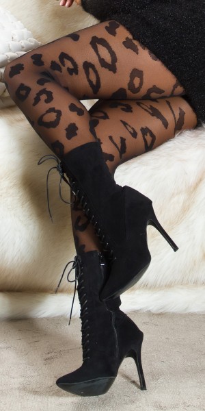 Koucla Sexy Strumpfhosen mit Print "Leo" Fabrikladen