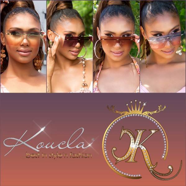 Koucla Sexy Eckige Randlose Sonnenbrille Outlet